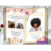 Blush Flowers Funeral Program, Pastel Flowers Memorial Service Program,(31f)